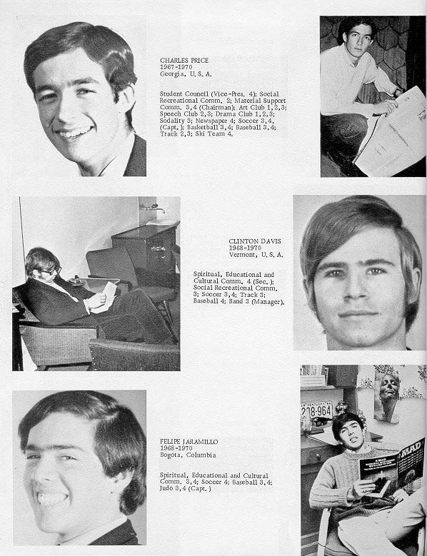 TOC  for  Villa Saint Jean International School  1970 Yearbook Le Chamois Seniors p20